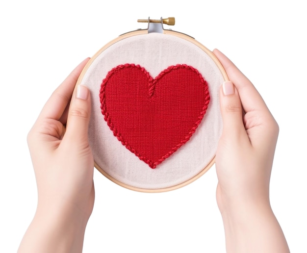 ruky držiace vyšívací kruh